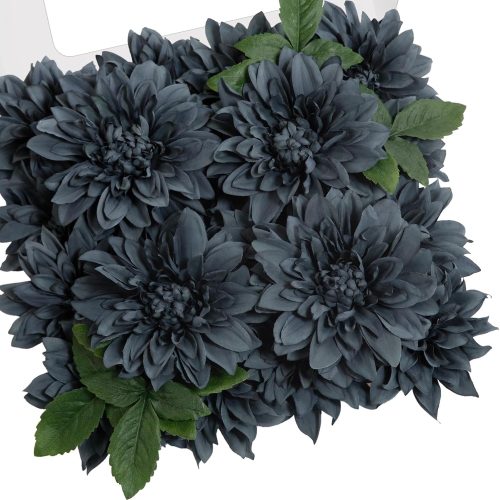 TINGE TIME Artificial Flowers 20pcs Silk Dahlia 5"/6" Fake Flowers for DIY Wedding Bridal Bouquets Centerpieces Arrangements Party Baby Shower Home Decorations (Dark Blue)