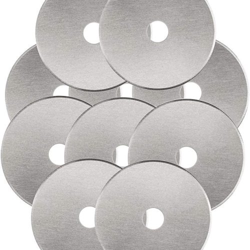 CTSMR6CT_1 Rotary Cutter Blades 45mm 10 Pack by KISSWILL, Fits Fiskars, Olfa, Martelli, Dremel, Truecut, DAFA Rotary Cutter Replacement for Quilting Scrapbooking Sewing Arts &Crafts, Sharp and Durable