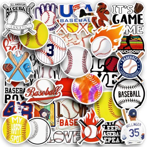 150PCS Baseball Stickers - Waterproof, Vinyl, for Bottles, Helmets, Posters & Scrapbooks - Gifts for Teens & Kids