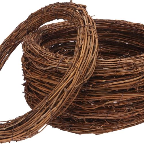 6 Pcs 12 Inch Natural Grapevine Wreath Set, Hand-Woven Vine Branch Wreaths for DIY Crafts, Christmas Decorations, Home & Event Styling