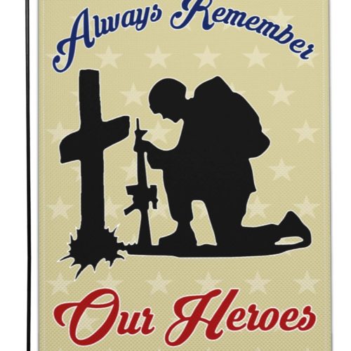 NASIAN Memorial Day Patriotic Garden Flags for Outside 12x18 Inch 3Ply Double Sided 4th of July Independence Veterans Day Flag Outdoor House Yard Holiday Decorations Sign Flag