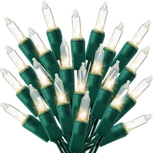 21ft White Christmas String Lights Indoor，Warm White 100 Count String Lights Plug in, Mini Xmas Lights Outdoor Clear White Christmas Tree Lights- String White Lights for Bedroom