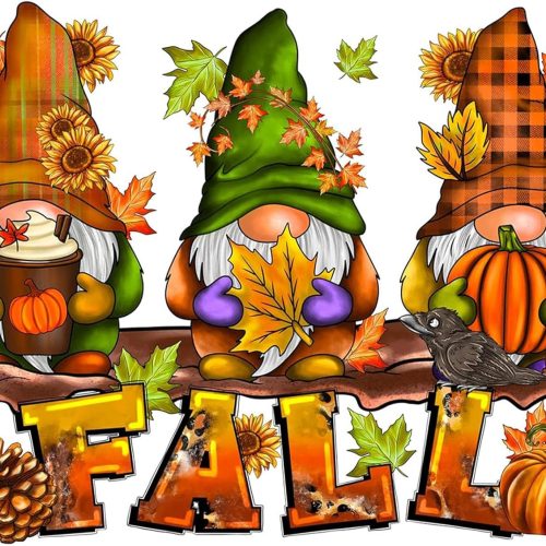 ajepon Gnome Diamond Art Kits for Adults - Fall 5D Diamond Painting, Gnomes Gem Art for Adults, Fall Pumpkin Gem Painting Kits for Wall Home Decor Arts Craft 12x16inch