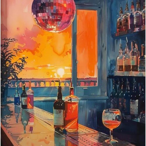 1 Paint by Numbers Kit for Adults,Vintage Cocktail Adult Paint by Number Kits on Canvas Without Frame,DIY Acrylic Paint Kit Arts and Crafts for Adults,Easy Paint for Canvas Painting for Decor 16x20inch