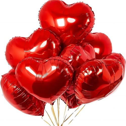 1 20 pcs Red Heart Balloons, 18 inch Heart Shaped Balloon foil Love Balloon for Wedding Decoration Party Balloon Valentine Birthday