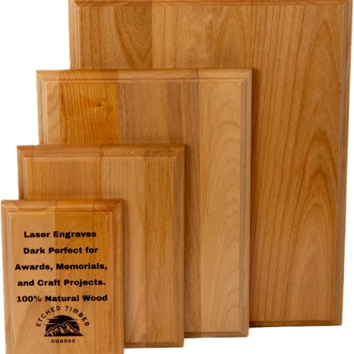 Genuine Red Alder Wood Plaque Blank, 3/4 Inch Thick Award and Craft Plaque, Ideal for DIY Projects, Arts & Crafts, Engraving, and Memorials (Genuine Red Alder, 5x7 inch)
