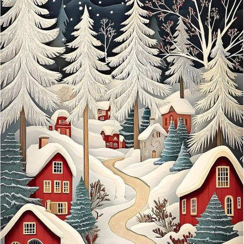 MXJSUA Christmas Diamond Painting Kit for Adults, Santa Scene Full Drill Diamond Art Painting Kits for Beginners, Round Diamond Dots Art Painting Kits, 12x16 Inch/30x40cm