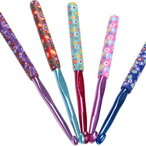Coopay Large Size Warm Crochet Hooks for Crocheter, 6.5mm to 10mm Crochet Kit Crochet Hook Set Art Aluminum Soft Grip Crochet Needles for Crocheting, Comfort Knitting Hook Knitting & Crochet Supplies