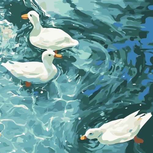 GemZono Diamond Painting Kits for Adults, 5D Swan Lake Diamond Art Kits for Beginners, DIY Full Drill Paint with Diamonds for Home Wall Decor 12 x 16 Inch