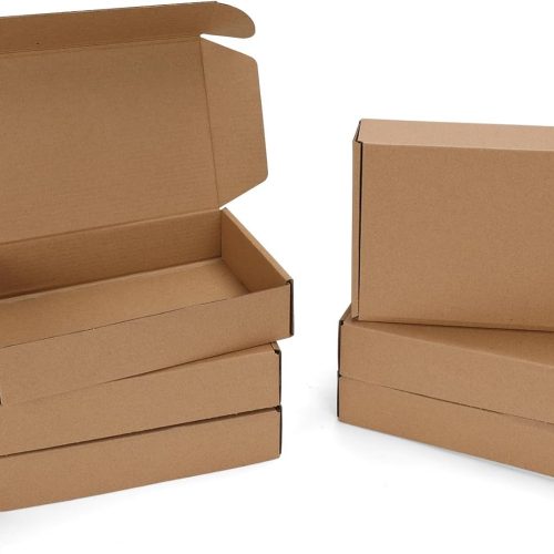 PHAREGE 9x6x2 inch Shipping Boxes 6 Pack Brown, Tab Lock Tuck Top Mailer Boxes for Packaging Small Business, Small Cardboard Gift Boxes for Wrapping Mailing Present