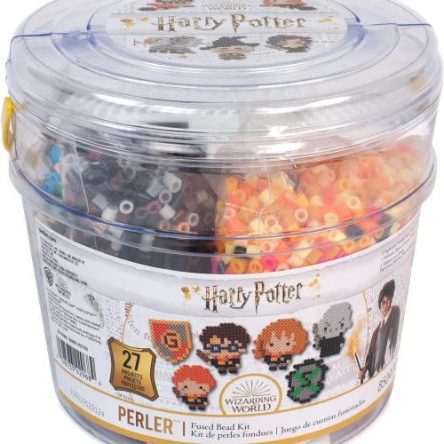 Perler 80-42968 Big Bucket Harry Potter Fuse Bead Kit for Kids and Adults, Comes with 27 Patterns, Multicolor, 8504pcs