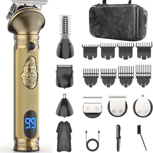 1 Beard Trimmer for Men, Travel Electric Shavers for Men with Case, Cordless Hair Clipper, Mens Grooming Kit for Mustache Body Nose Face - 180 Mins Shaving, Gifts for Him & Father