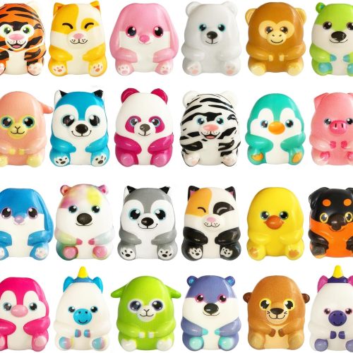 1 24 Pcs Party Favors Filled with Squishy Toys,Jumbo Slow Rising Squishies Toys,Soft Kawaii Animal Squishy Toys for Birthday Goodie Bag Stuffers,Pinata Stuffers,Classroom Prizes,Carnival Prizes
