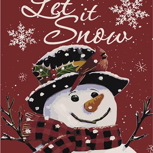 1 SOTYIOO Christmas Paint by Numbers for Adults, Snowman Paint by Numbers for Adults Beginner Drawing Paintwork with Paintbrushes On Canvas Wrinkle-Free Canvas Acrylic Pigment Oil Paint 16x20inch