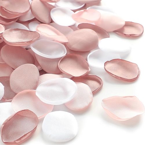 Floroom 300pcs Rose Petals Dusty Rose Blush Faux Silk Flower Petals for Wedding Flower Girl Basket Aisle Scatter Dinner Table Centerpieces Party Confetti Bridal Shower Romantic Night Decoration