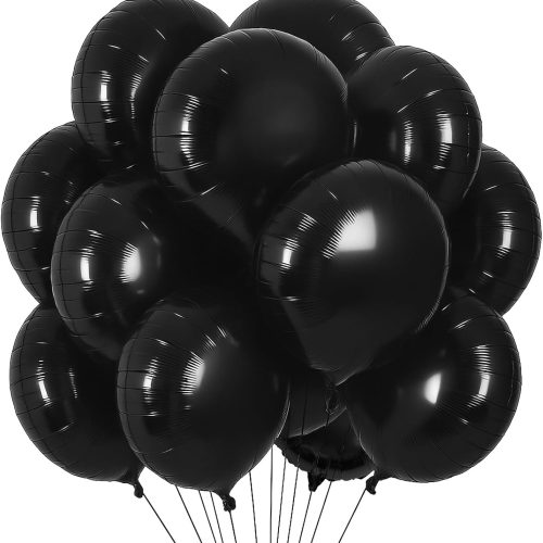20 Pieces 18 Inches Silver Round Foil Balloons, Metallic Mylar Balloons for Weddings, New Year’s Eve, Birthdays, Graduation, Baby Showers, Anniversaries, and Party Decorations