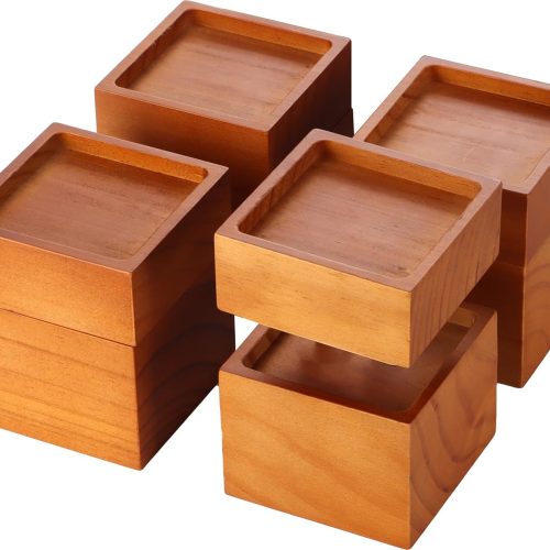 Wood Bed Furniture Risers 2, 3 or 4.6 Inch, Solid Pine Wood Furniture Risers: Enhance Durability, Comfort, and Style with Effortless Installation and Added Functionality