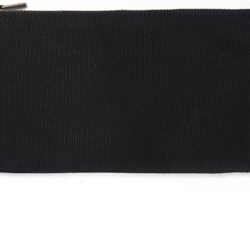 Canvas Pencil Pen Case Stationery Case Pouch Bag(Black, S)