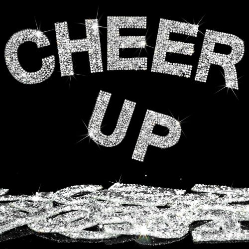 Locacrystal 34Pcs Rhinestone Letter Stickers Bling Glitter Alphabet A-Z Letters Self-Adhesive Crystal Rhinestones Word Sticker Iron on Letters for Clothing Art Crafts DIY Decors(Sliver+White,2.24")