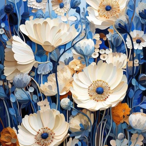 Flower Diamond Painting Kits for Adults, 5D Flwoers Diamond Art Kits for Beginners, DIY Full Drill Plant Diamond Gem Art Kits for Home Wall Decor 12x16 Inch