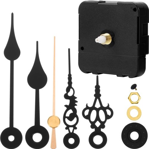 Hicarer Battery Operated Clock Movement Mechanism DIY Replacement Replacement with 2 Pairs of Short Needles (Shaft Length 4/5 Inch/20mm)