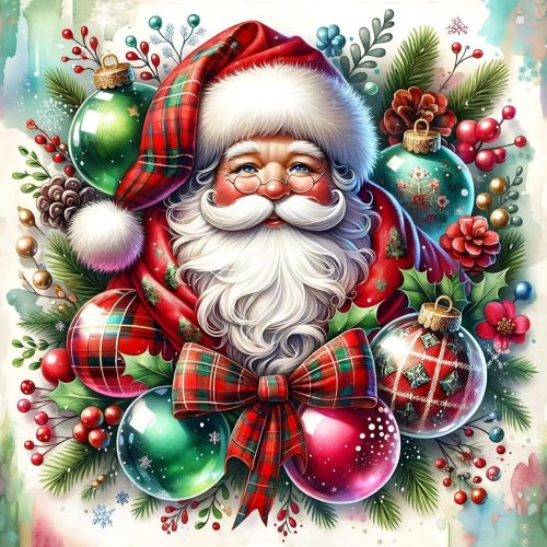 Christmas Diamond Art Painting Kits for Adults,Santa Claus 5d Full Drill Paint with Diamonds for Beginners Kids DIY Diamond Dots Gem Art and Crafts for Home Decor