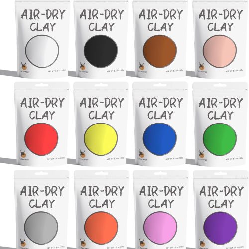 Cutedeer Air Dry Modeling Clay - 12 Colors, 2.6lb Soft Foam Molding Clay, DIY Creative for Kids Adults Arts & Crafts Project Supplies(2.6lb - 12 Colors)