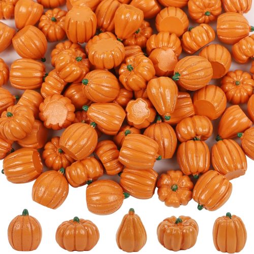 winemana 80-Pack Mini Pumpkins for Crafts Fall Decorations for Home, Small Resin Pumpkin for Decorating, DIY Thanksgiving Decor, Table Centerpiece, Vase Filler (Orange)