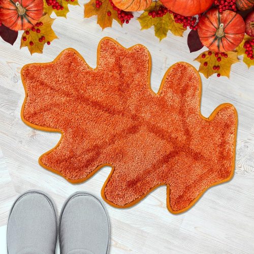Fall Bathroom Rugs, Fall Leaf Decorations Bath Mats for Bathroom, Farmhouse Autumn Leaf Rugs for Decorations for The Home, Holiday Cute Autumn Decor Non-Slip 16x24 Inches