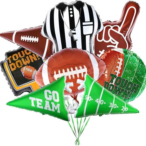 Football Party Decorations Football Shaped Foil Balloons,Touchdown Balloons for Football Game Tailgate Party Decorations