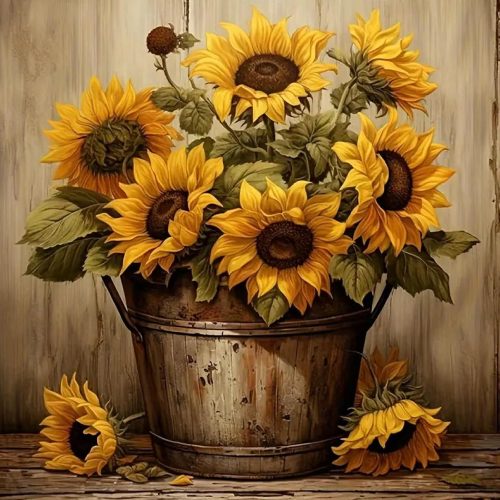 MOMDEDP Sunflowers Diamond Painting Kits for Adults,5D Sunflower Flowers Diamond Art Kits for Beginners,DIY Full Drill Diamond Gem Art with Painting Kits for Home Wall Decor 12 x 12 Inch
