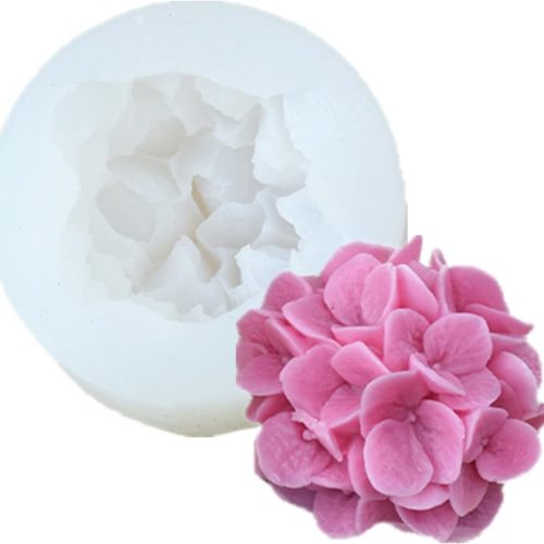 Hydrangea Flower Candle Soap Silicone Mold Fondant Chocolate Candy Cake Decorating Mould Resin Clay Baking Pastry Tools