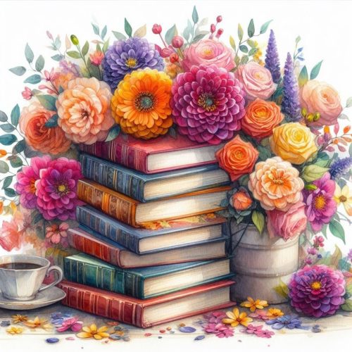 Anuver Book Diamond Painting Kits for Adults, 5D DIY Diamond Art Kits for Beginners, Full Drill Diamond Painting Kits for Home Wall Decor, Flower, 12x12 Inch
