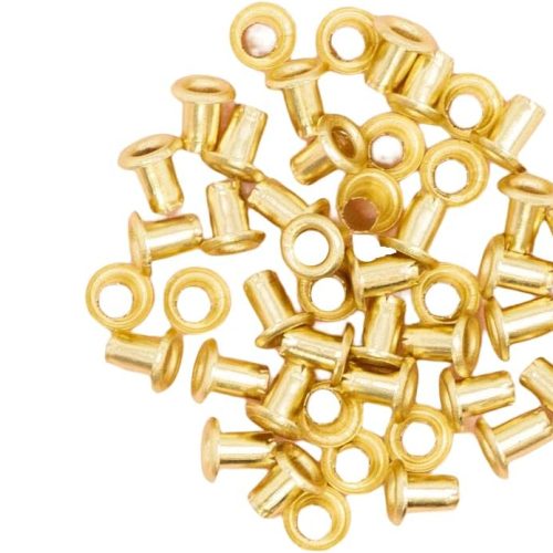 Craftelier - Pack of 50 Mini Eyelets Ideal for Card Making, Scrapbooking and Crafts | Suitable for Various Materials | Size Approx. 3 mm Inside Diameter and 5 mm Outside - Apple Green Colour