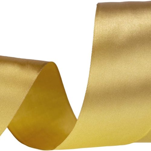 ATRBB 25 Yards 2 inches Satin Ribbon for Wedding,Handmade Bows and Gift Wrapping (Dark Gold)