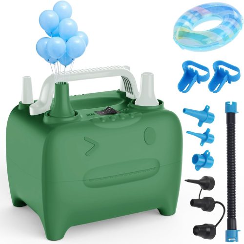 OWill Balloon Pump Electric, Multipurpose Balloon Inflator Electric Air Pump, Portable Dual Nozzle Balloons Air Pump Electric 600W Blow Machine for Party Decoration
