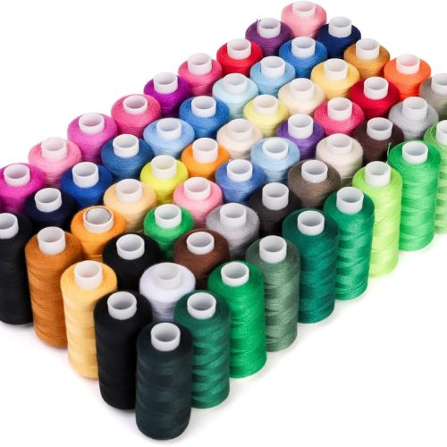 Tosnail 60 Rolls Sewing Threads Kit, 400 Yard per Polyester Thread Spools, All Purpose Thread String for Machine and Hand Sewing, Embroidery