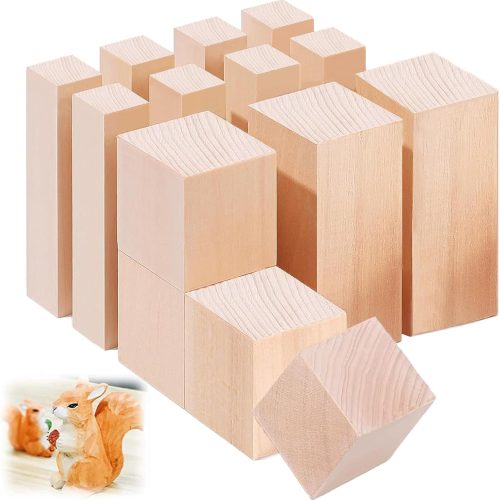 14Pcs Basswood Carving Blocks,3 Sizes Whittling Wood Carving Kit， Basswood for Wood Carving for Beginners Kids and Adults(2x2x2,4x1x1,4x2x2) in