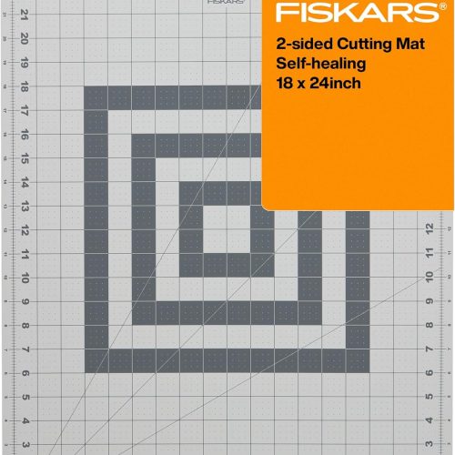 Fiskars Self Healing Cutting Mat for Quilting, Arts and Crafts, 18" x 24" Grid, Sewing Mat, Craft Cutting Board, Sewing Supplies and Quilting Tools
