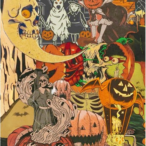 Halloween Paint by Numbers Kit for Adults - Horror Adult Paint by Number Kits on Canvas, Halloween Acrylic Oil Painting by Numbers Kits for Home Wall Decor 16X20 Inch