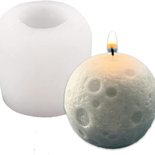 Moon shape Candle Silicone Molds for Making Candle Resin Pillar Aromatherapy Candles Wax Soap Flower Specimen Clay Craft