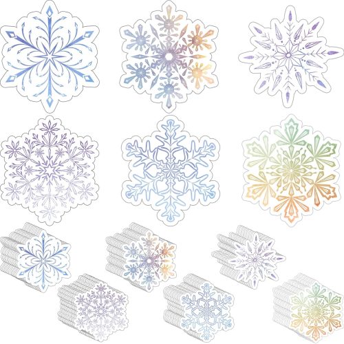 90 Pcs Snow Cutouts Classroom Bulletin Board Decoration for Office Classroom Party Bulletin Board Wall Chalkboard Home Decor