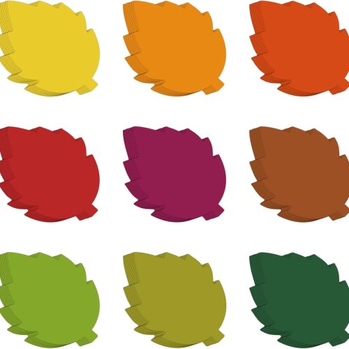 108 Pcs Fall Leaf Cutouts for Bulletin Board Classroom Paper Leaves Cutouts Die Cuts Decoration for DIY Kids Projects Autumn Craft School Party Decor (Leaf)