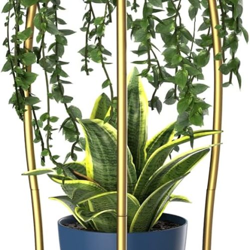 Plant Stand Indoor- 2 Tier Metal Tall Plant Stand 26.5" Flower Stand Holder Heavy Duty Rustproof Plant Shelf Rack for Corner Garden Patio Lawn Balcony office Outdoor