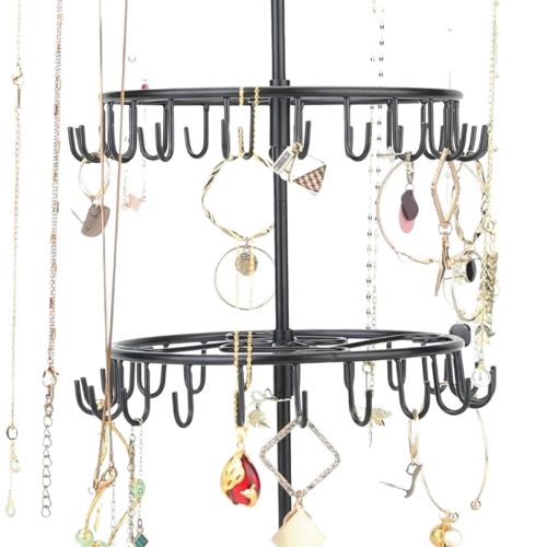 Multi-layer Jewelry Organizer Chic Box Metal Jewelry for Ladies Stylish Storage
