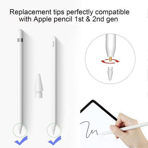 Charging Adapter Compatible with Apple Pencil 1st, Magnetic Replacement Cap for Apple Pencil, Replacement Tips Compatible with Apple Pencil 1st Generation