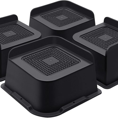 Bed Risers 3 Inch Heavy Duty, Furniture Risers for Bed Desk Table Sofa Couch,Oversized Bed Lifts Risers,Support up to 5000 Lbs(4 Pack Black)