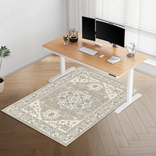 Office Chair Mat for Hardwood Floor, 36 x 55 inches Computer Gaming Chair Mat, Low Pile Carpet Desk Chair Mat, Anti-Slip Floor Mats Wood/Tile Protection Mat(36'' x 55'', Beige)