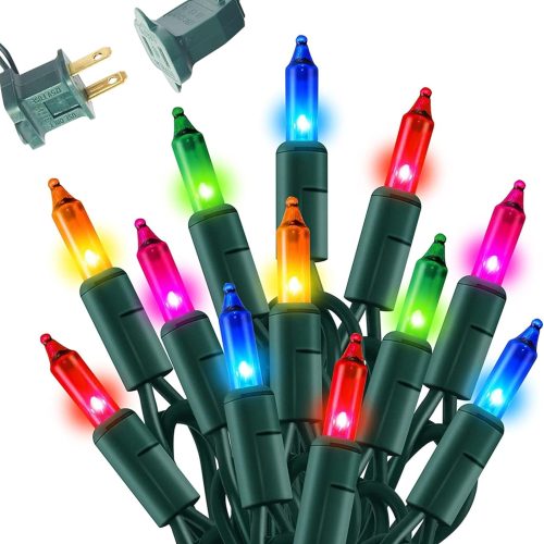 1 Dazzle Bright Multi-Colored Christmas Mini String Lights, 20FT 100 Count Incandescent Waterproof Fairy Lights Plug in, Connectable Christmas Decorations for Indoor Outdoor Home Party Garden Yard