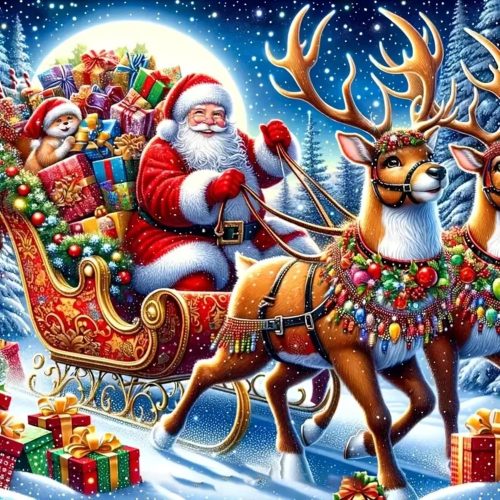 Axquilon Christmas Diamond Art Kits for Adults - Santa Claus Diamond Painting Kits for Adults Beginner, DIY 5D Full Drill Gem Art for Home Wall Decor 14x14 inch
